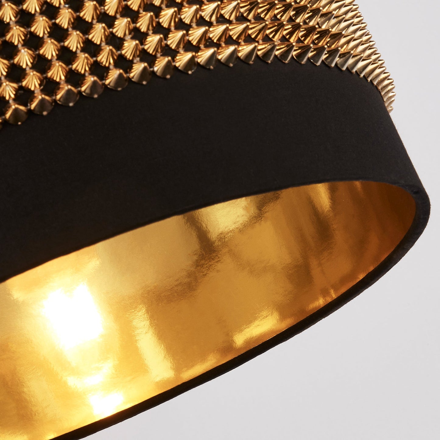Lenny Black & Gold Pendant Shade - White Bear Furnishings