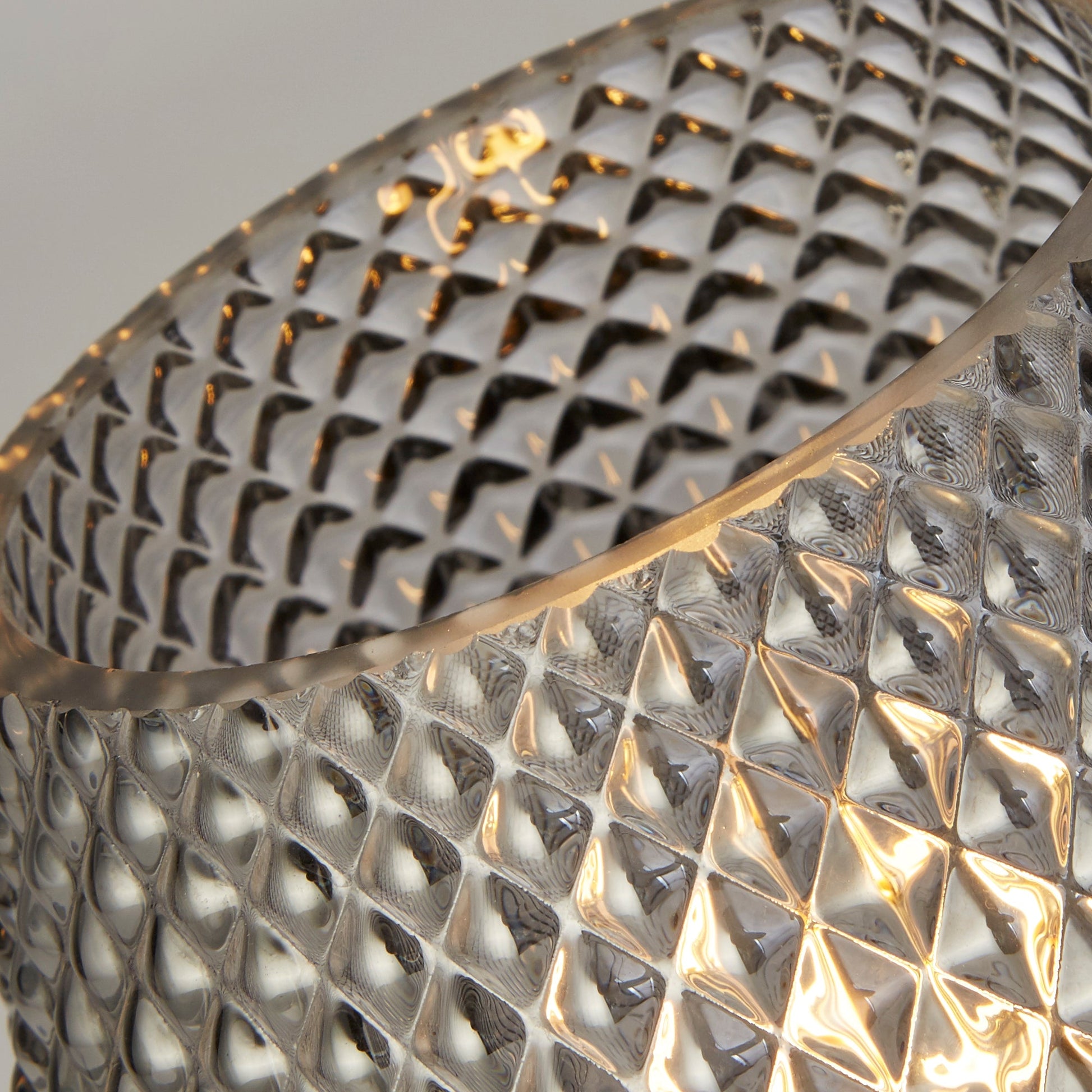 Eryka Grey & Smoked Glass Table Lamp - White Bear Furnishings