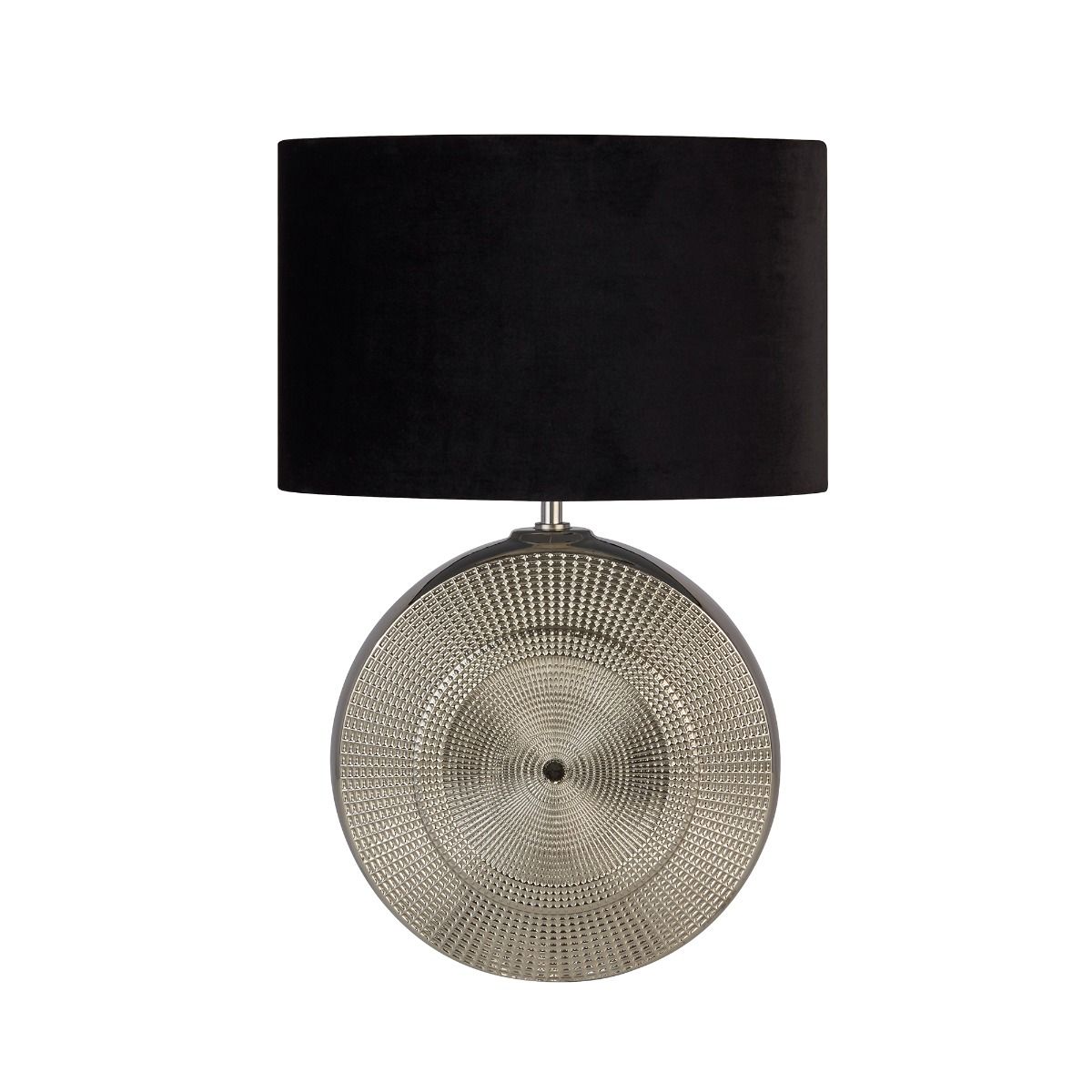 Elina Polished Chrome Ceramic Table Lamp - White Bear Furnishings