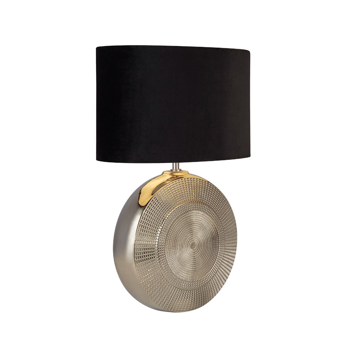 Elina Polished Chrome Ceramic Table Lamp - White Bear Furnishings