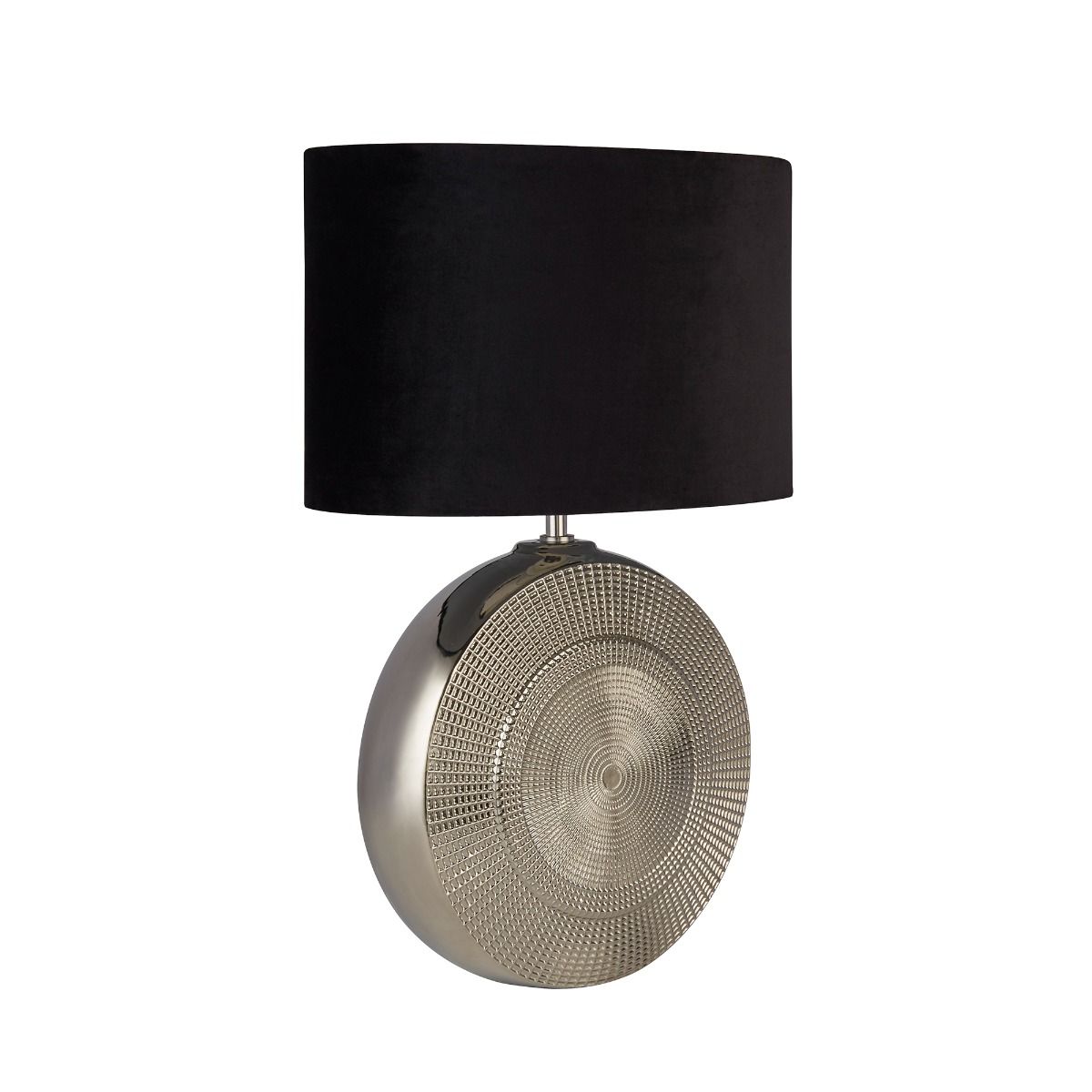 Elina Polished Chrome Ceramic Table Lamp - White Bear Furnishings