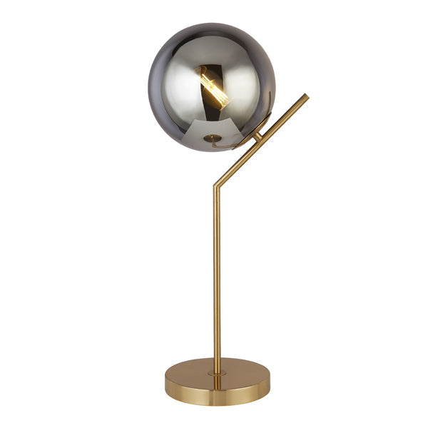 Jarmila Antique Bronze & Smoked Glass Table Lamp - White Bear Furnishings