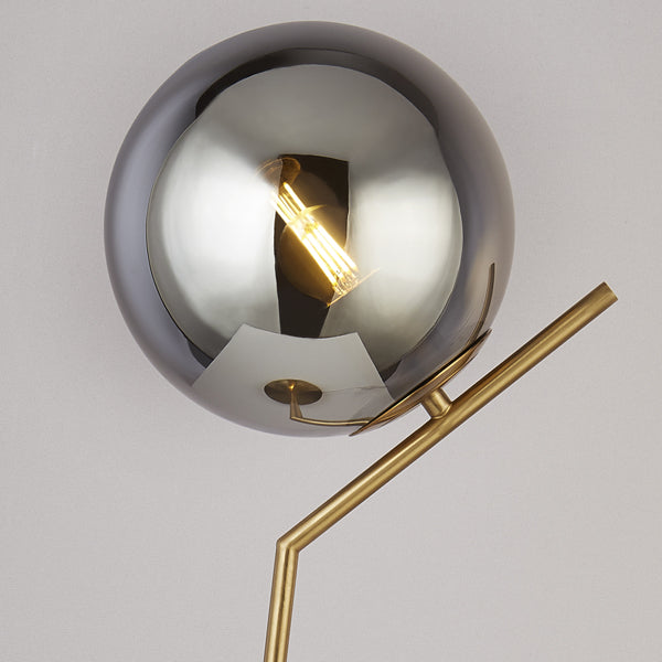 Jarmila Antique Bronze & Smoked Glass Table Lamp - White Bear Furnishings