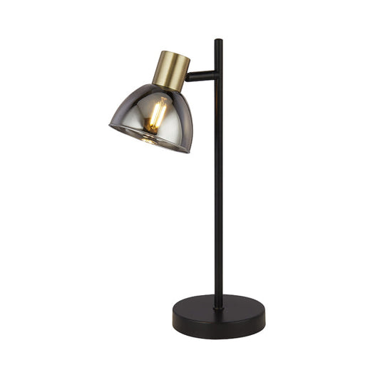 Elisa Smoked Glass Desk Table Lamp - White Bear Furnishings