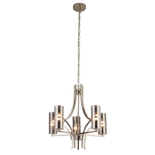 Davina 5 Light Chrome Pendant Chandelier - White Bear Furnishings