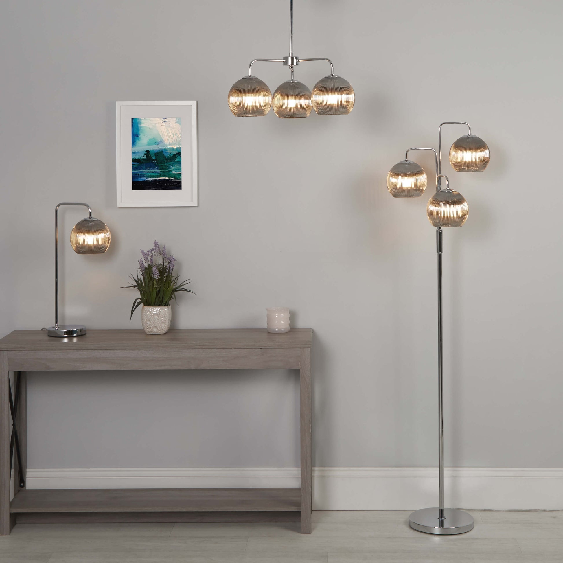 Hamblin Chrome Table Lamp - White Bear Furnishings