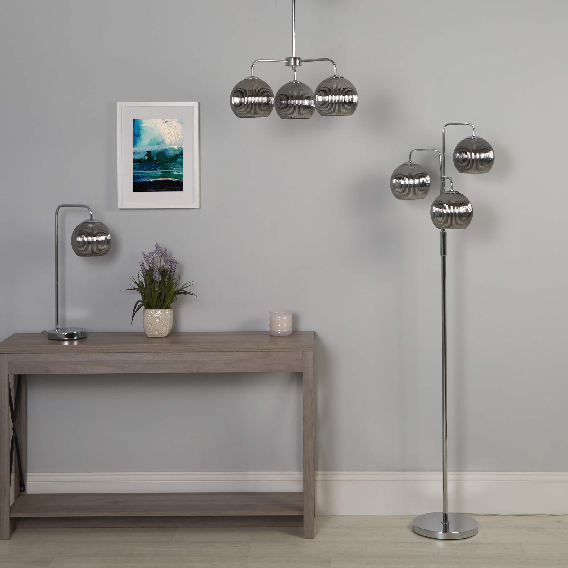 Hamblin Chrome Table Lamp - White Bear Furnishings