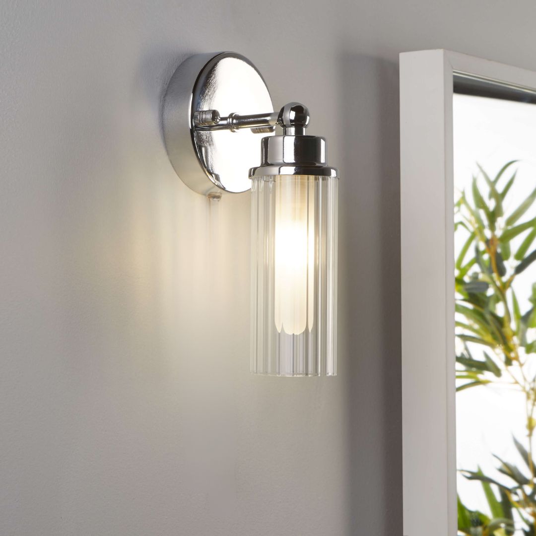 Vurton Chrome Bathroom Wall Light - White Bear Furnishings
