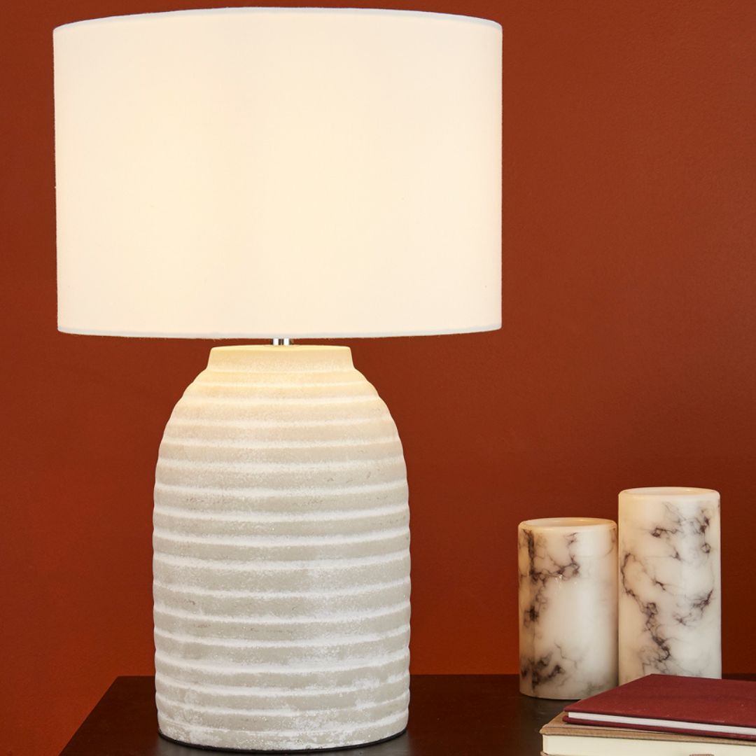 Pagazzi Jennie Cream Ceramic Table Lamp - White Bear Furnishings