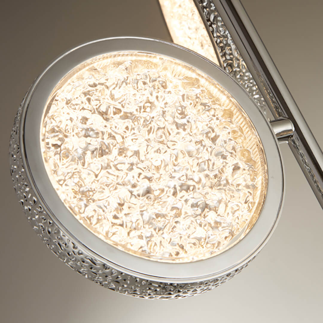 Lavinia 3 Light Chrome LED Floor Lamp - White Bear Furnishings