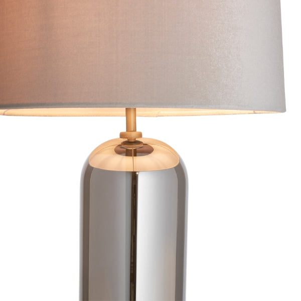 Lula Smoked Glass Touch Table Lamp - White Bear Furnishings