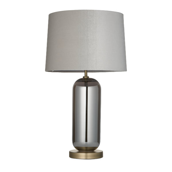 Lula Smoked Glass Touch Table Lamp - White Bear Furnishings