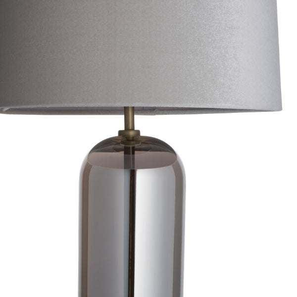 Lula Smoked Glass Touch Table Lamp - White Bear Furnishings