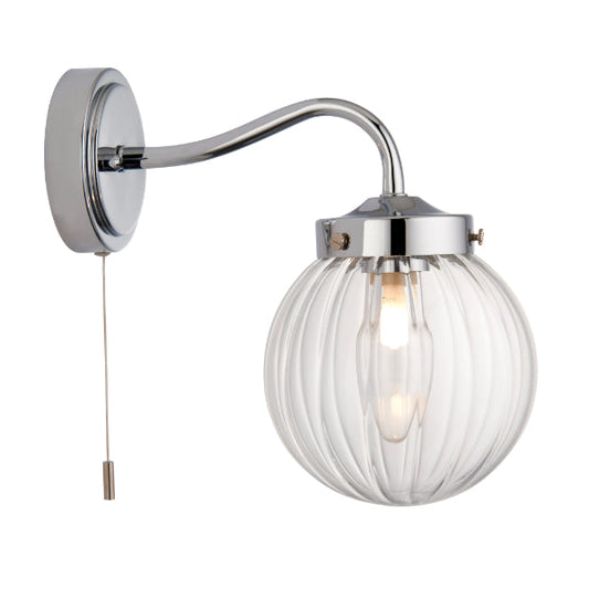 Amelie IP44 Polished Chrome Wall Light - White Bear Furnishings