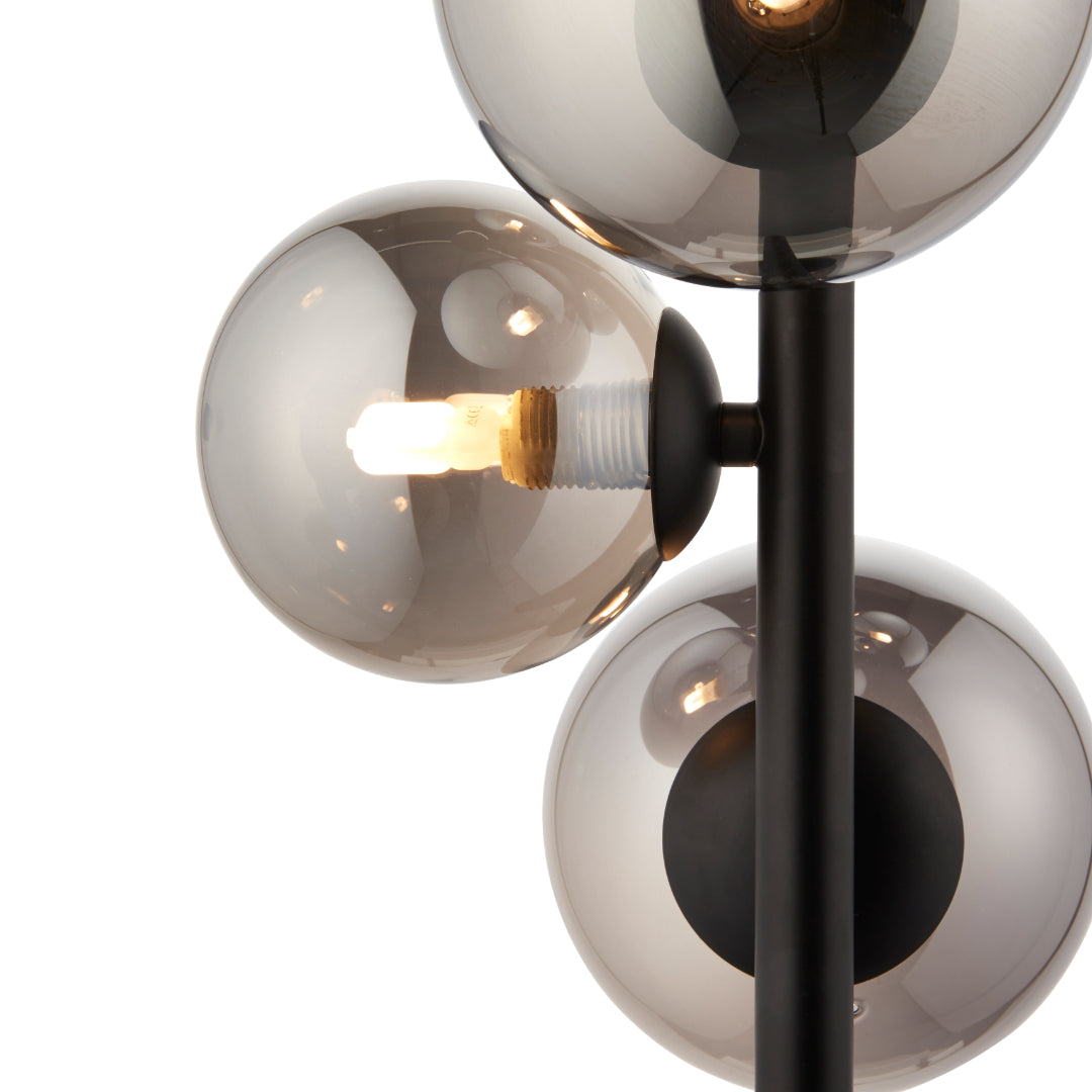 Reeko 5 Light Matte Black Ceiling Pendant - White Bear Furnishings