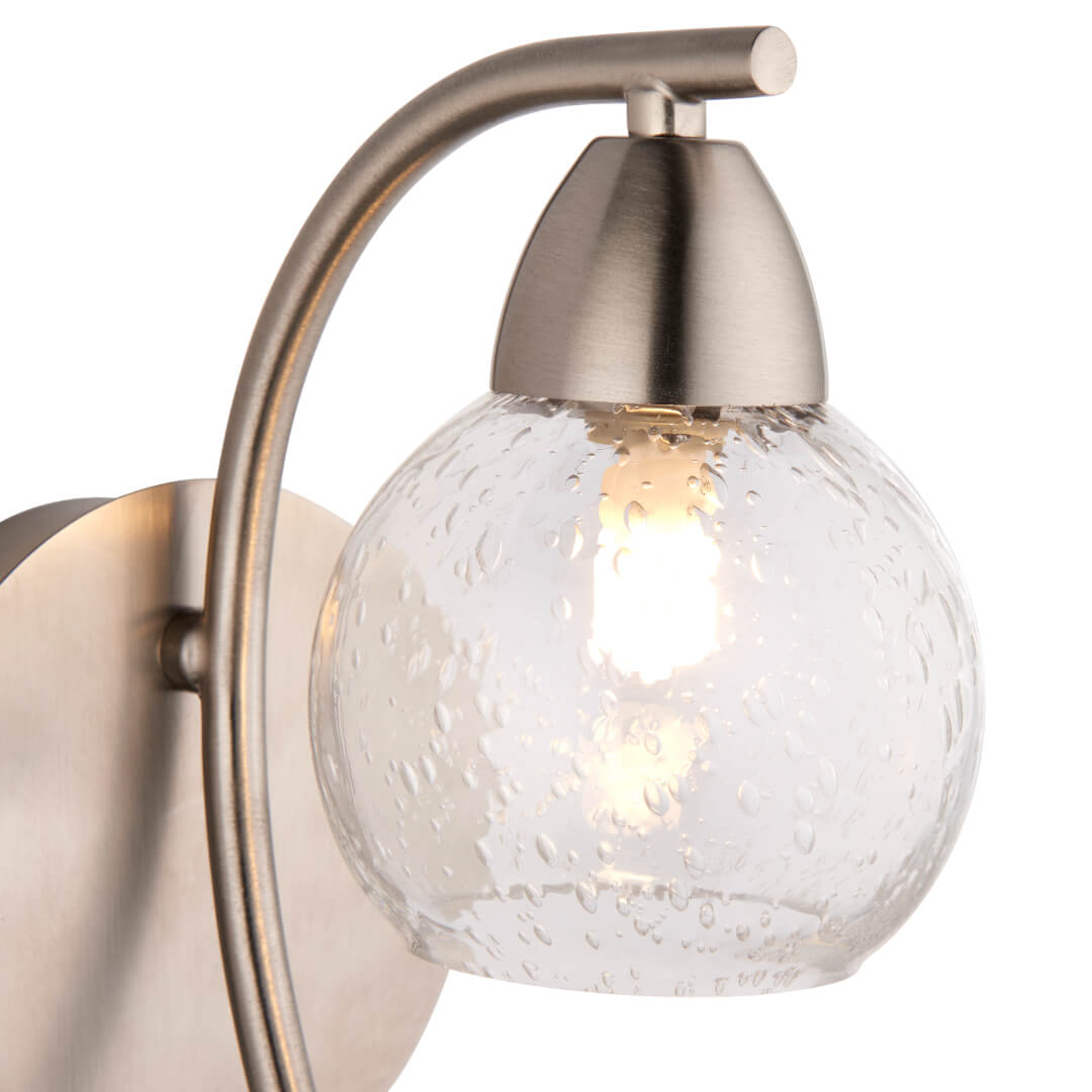 Callen Satin Nickel Wall Light - White Bear Furnishings