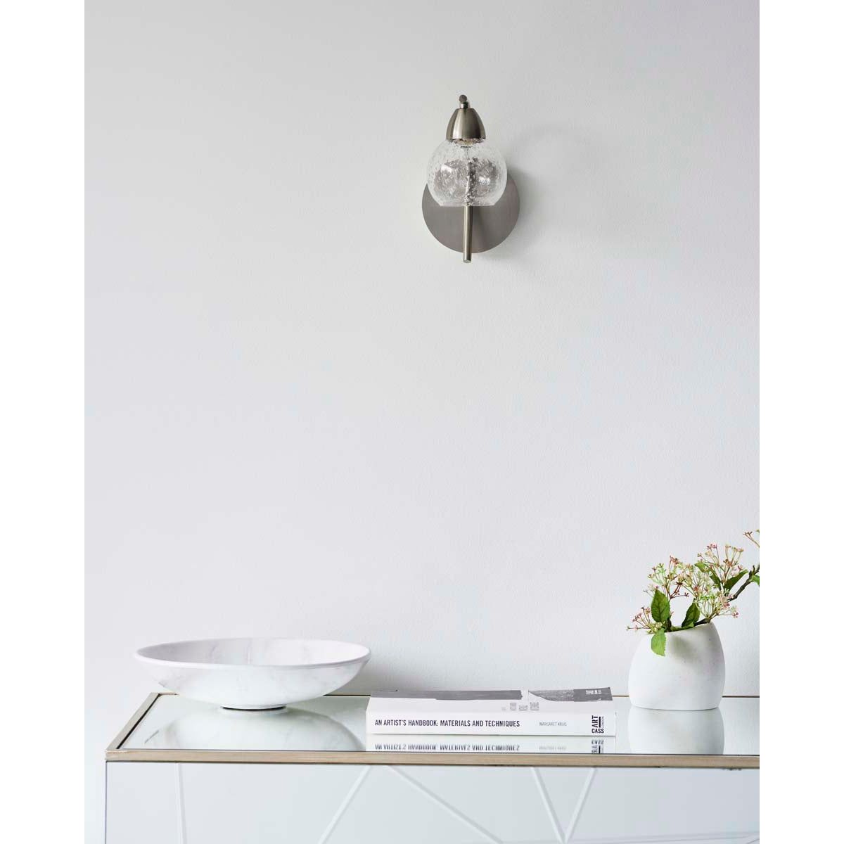 Callen Satin Nickel Wall Light - White Bear Furnishings