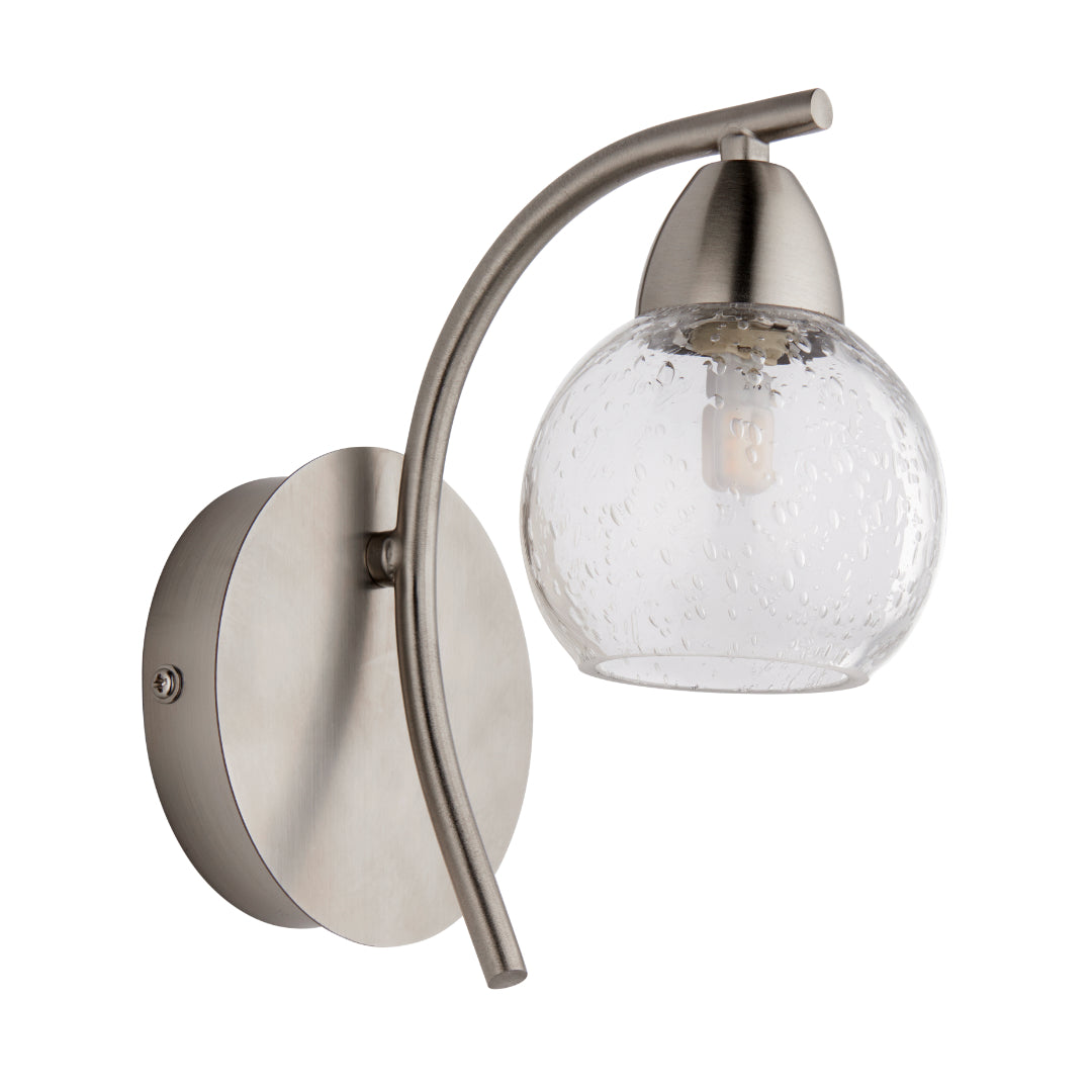 Callen Satin Nickel Wall Light - White Bear Furnishings