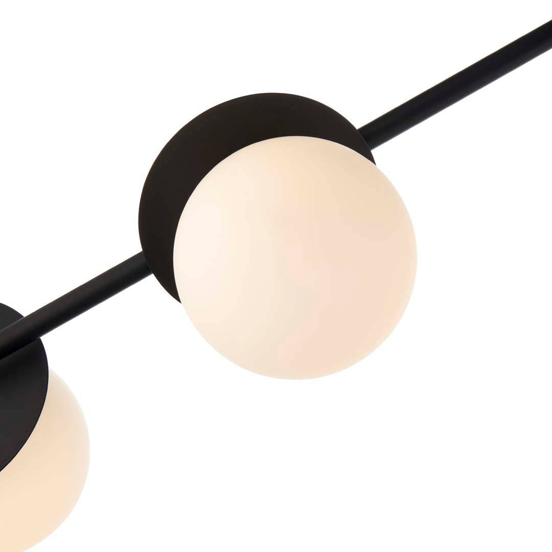 Satellite 4 Light Black Semi Flush Ceiling Light - White Bear Furnishings