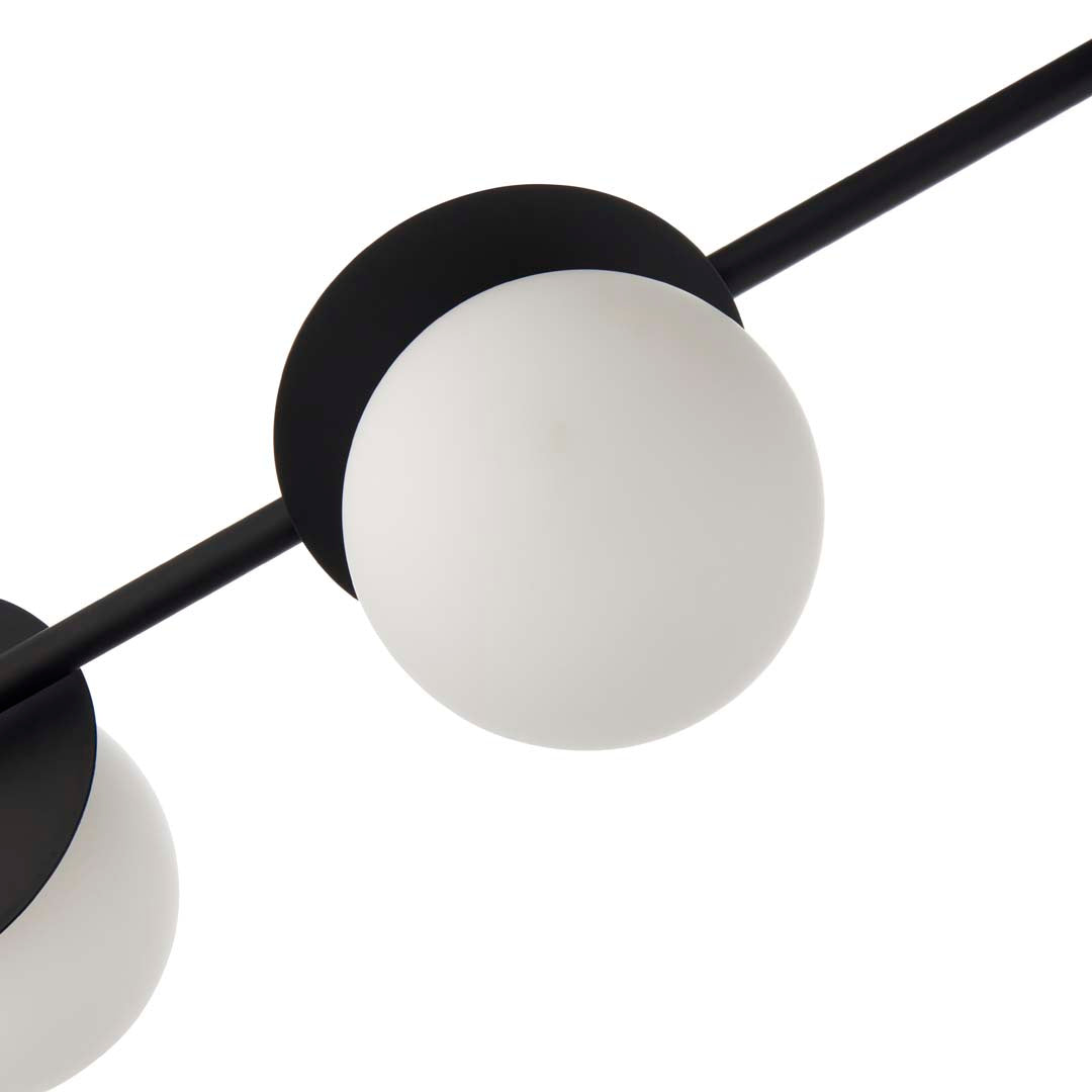 Satellite 4 Light Black Semi Flush Ceiling Light - White Bear Furnishings