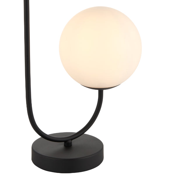 Patton 2 Light Matt Black Table Lamp - White Bear Furnishings
