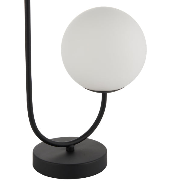 Patton 2 Light Matt Black Table Lamp - White Bear Furnishings