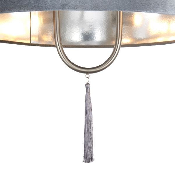 Tassel Satin Nickel Ceiling Pendant - White Bear Furnishings