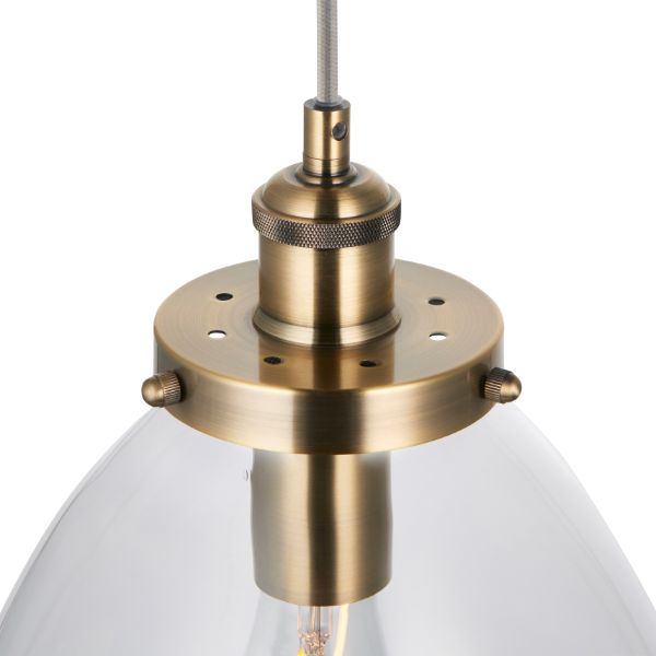 Brunswick Antique Brass Ceiling Pendant - White Bear Furnishings