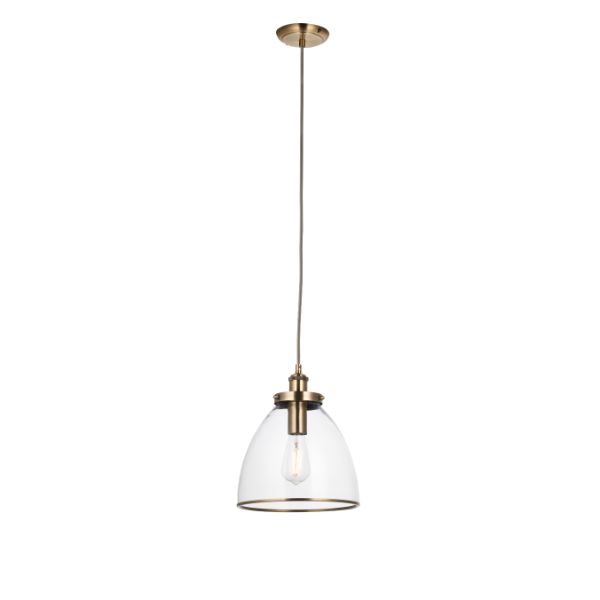 Brunswick Antique Brass Ceiling Pendant - White Bear Furnishings