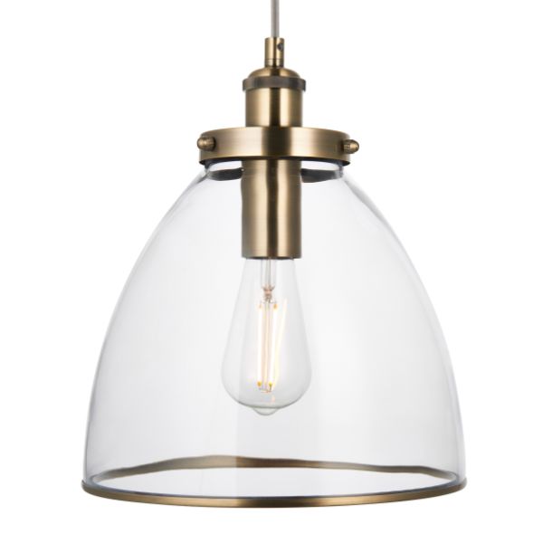 Brunswick Antique Brass Ceiling Pendant - White Bear Furnishings