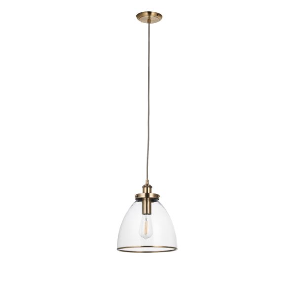 Brunswick Antique Brass Ceiling Pendant - White Bear Furnishings