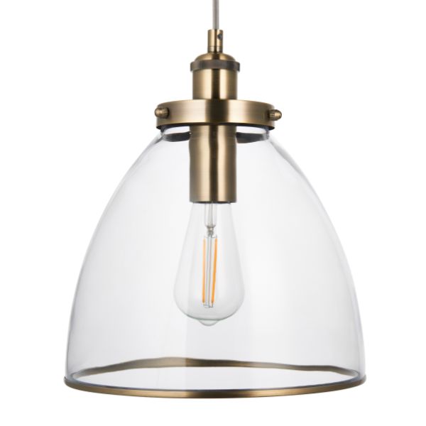 Brunswick Antique Brass Ceiling Pendant - White Bear Furnishings