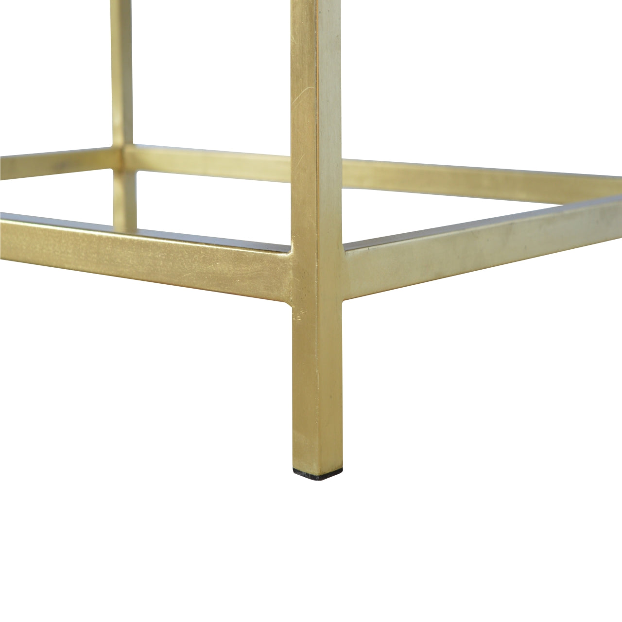 Handcrafted Artisanal Rectangle Gold Coffee Table - IN244
