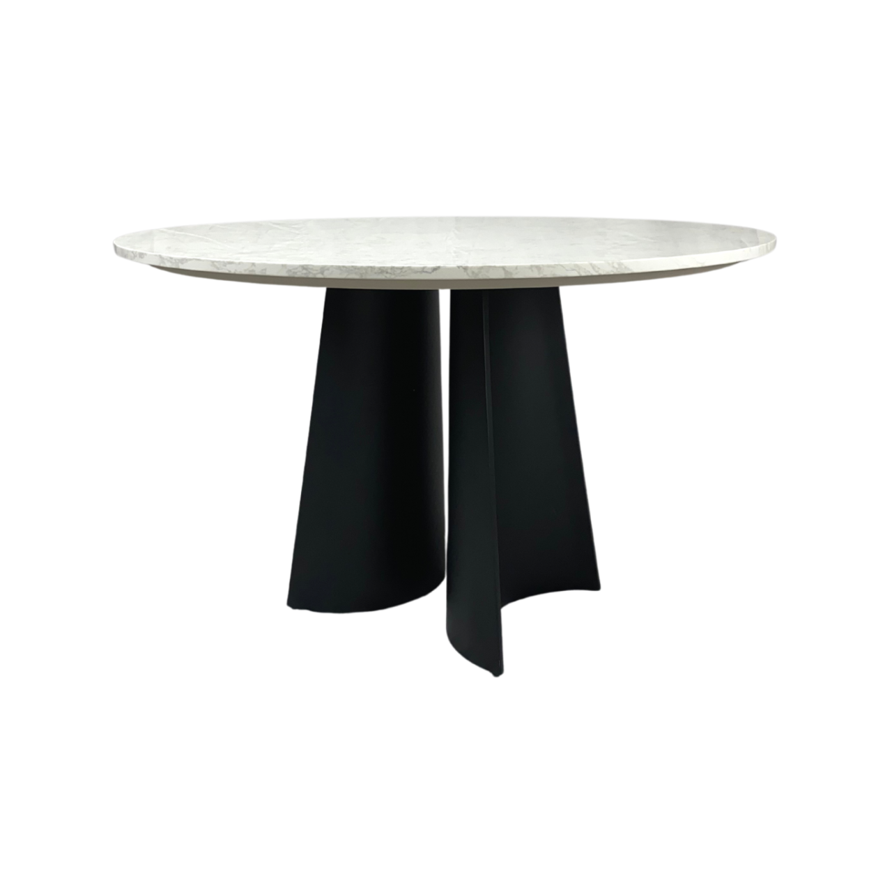 Twenty 10 Designs Rosemary Round Dining Table - Black & White Marble - DT-R-BB-TWM-120