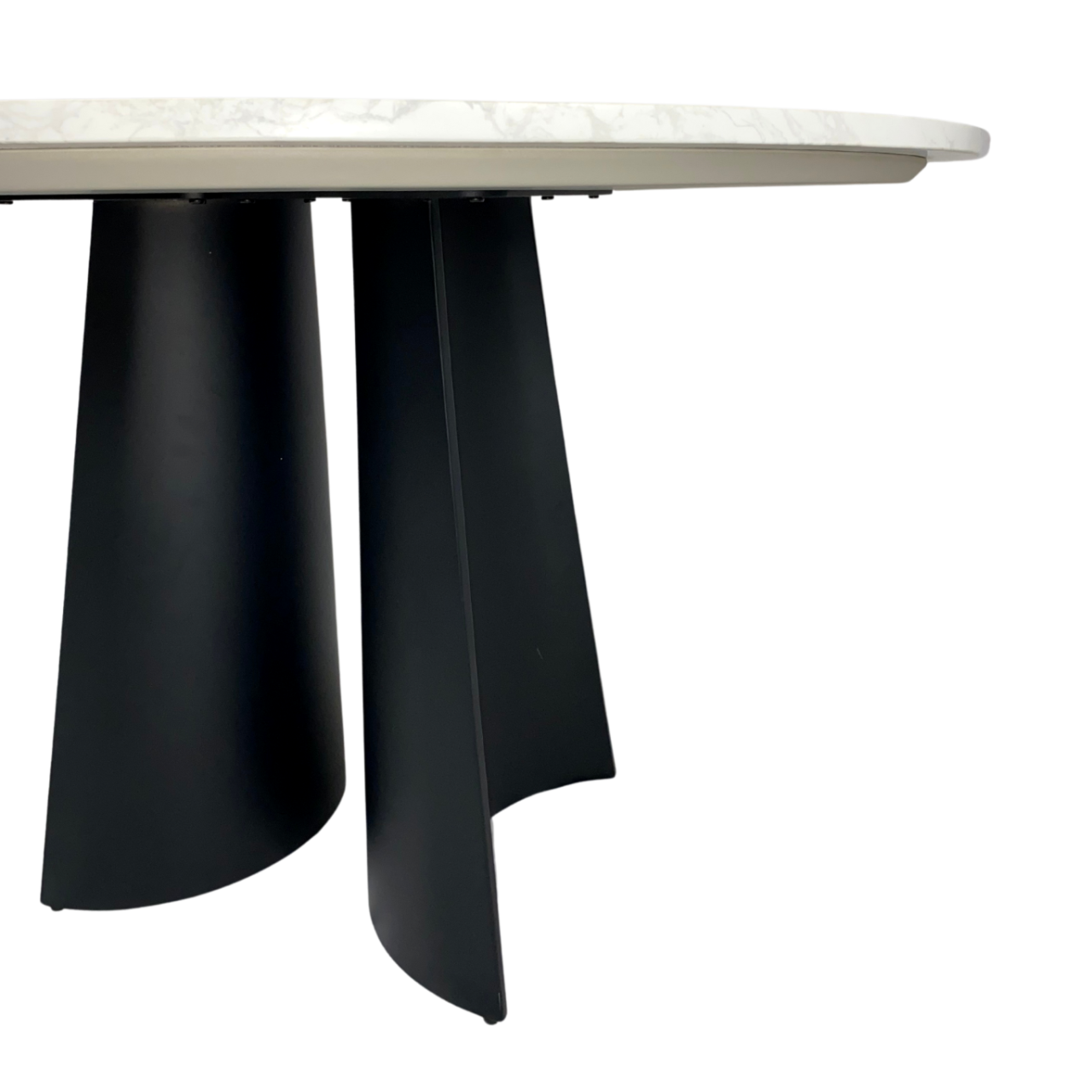 Twenty 10 Designs Rosemary Round Dining Table - Black & White Marble - DT-R-BB-TWM-120