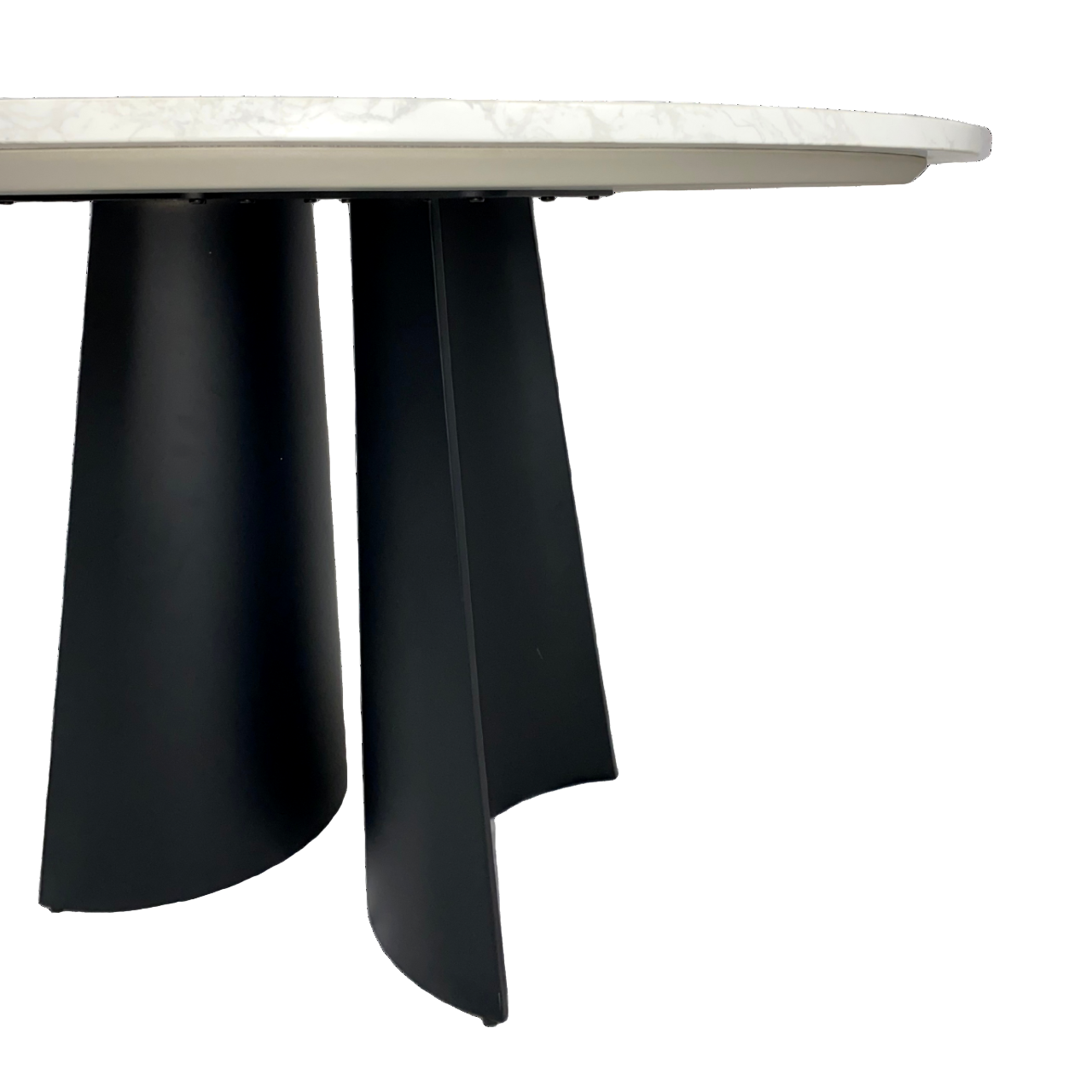 Twenty 10 Designs Rosemary Round Dining Table in Black & White Marble - DT-R-BB-TWM-120 - White Bear Furnishings