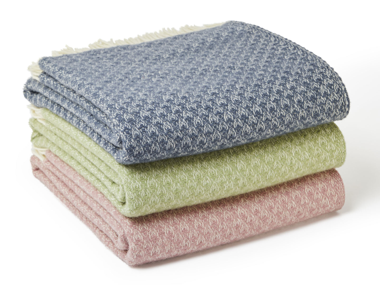 Isobel Crescent Pure New Wool Throw - Fern - White Bear Furnishings