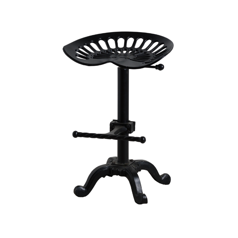 Handcrafted Adjustable Tractor Seat Stool - 22012