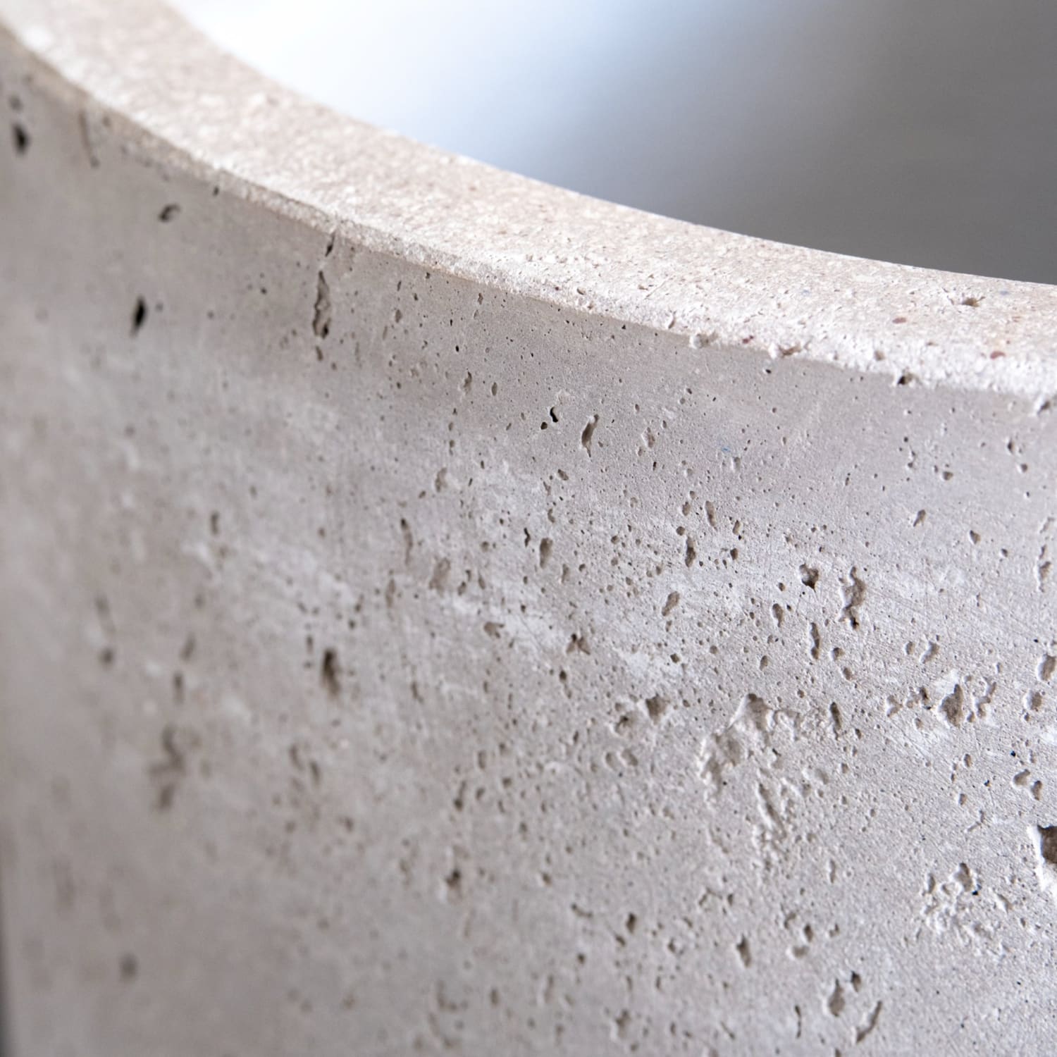 Vessara | Truffle – 55cm Tall Concrete Planter – 32L Vase-Style Plant Pot - White Bear Furnishings