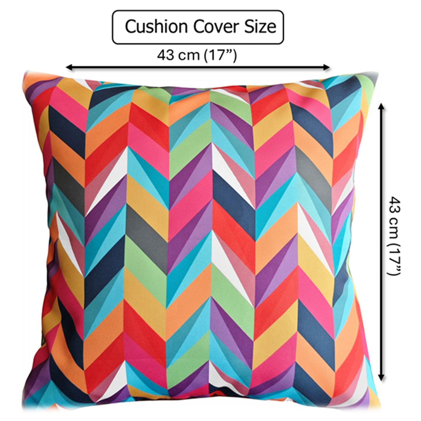 Waterproof Breathable California Multi Hollowfibre Filled Cushions 43x43cm for Outdoor Garden Bench Sofa or Indoor Use by OLIVIA ROCCO - White Bear Furnishings