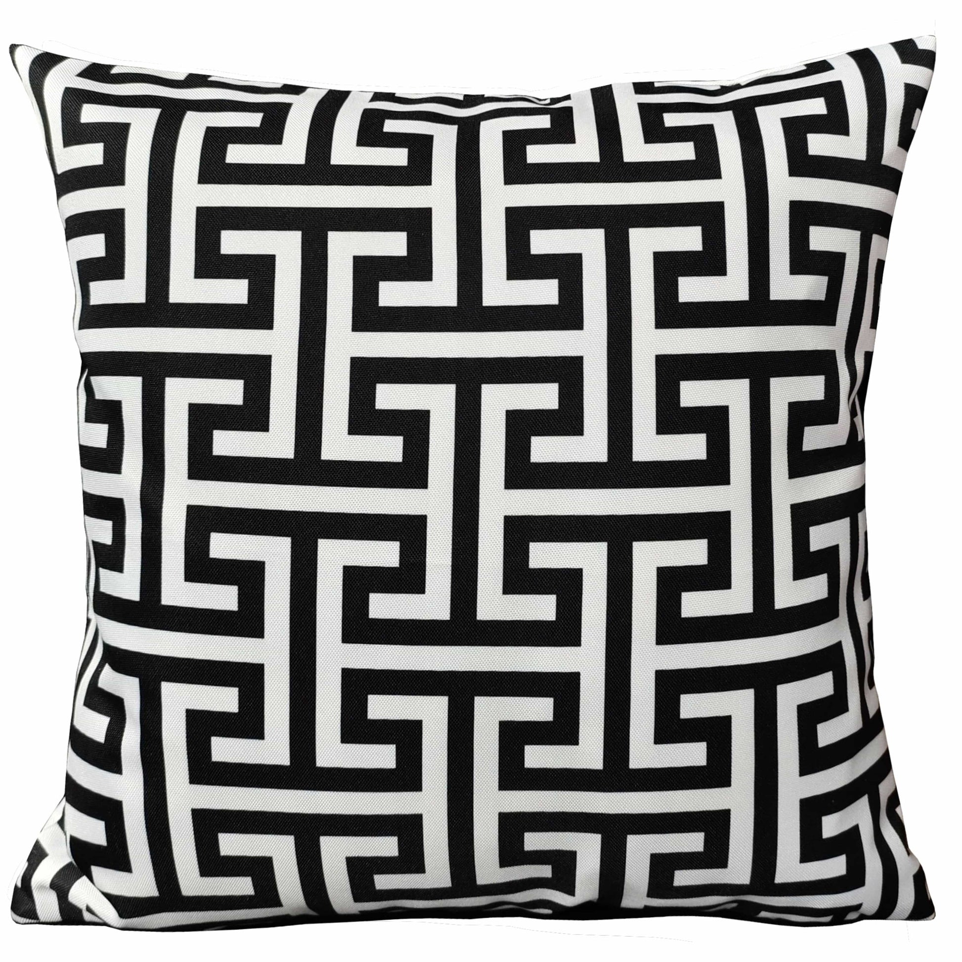 Waterproof Breathable Milano Black Hollowfibre Filled Cushions 43x43cm for Outdoor Garden Bench Sofa or Indoor Use by OLIVIA ROCCO - White Bear Furnishings
