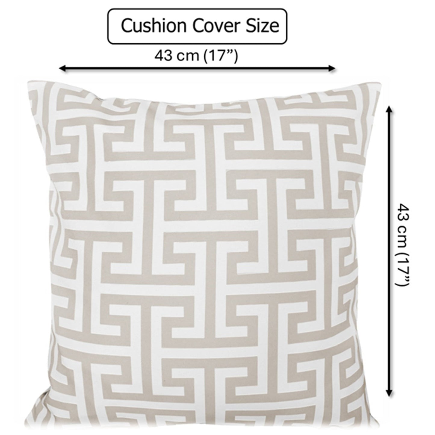 Waterproof Breathable Milano Natural Hollowfibre Filled Cushions 43x43cm for Outdoor Garden Bench Sofa or Indoor Use by OLIVIA ROCCO - White Bear Furnishings