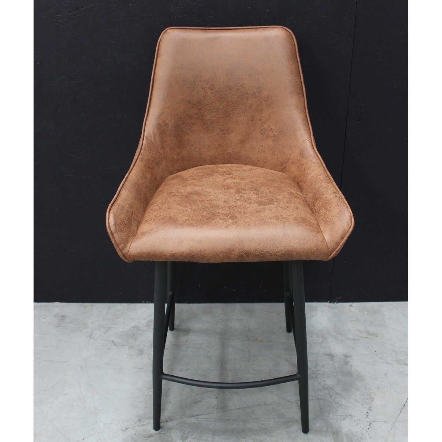Ancient Mariner Nico Vegan Set of 2 Leather Bar Stools - VLA202