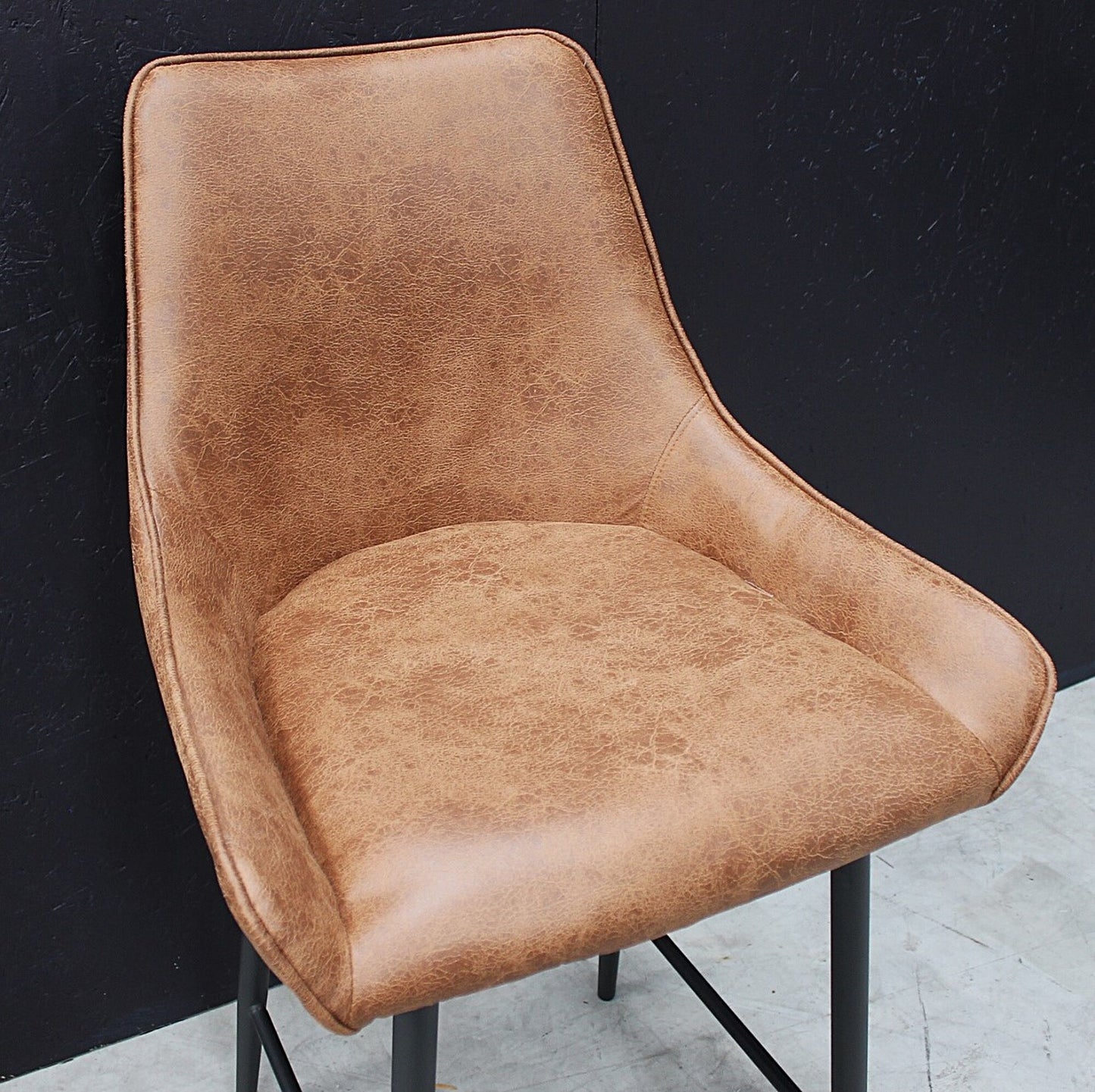 Ancient Mariner Nico Vegan Set of 2 Leather Bar Stools - VLA202