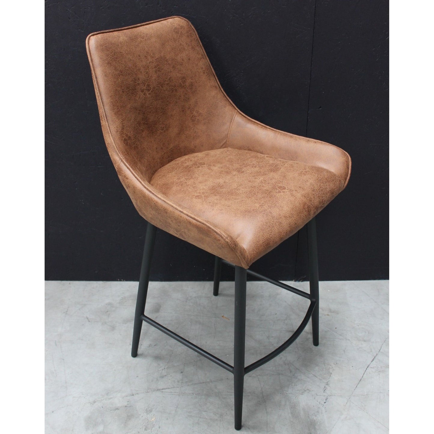 Ancient Mariner Nico Vegan Set of 2 Leather Bar Stools - VLA202