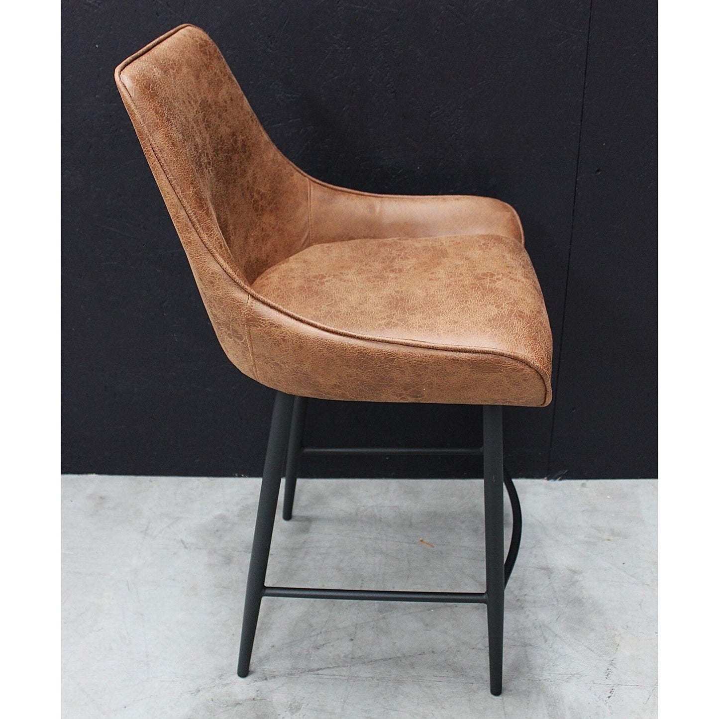 Ancient Mariner Nico Vegan Set of 2 Leather Bar Stools - VLA202