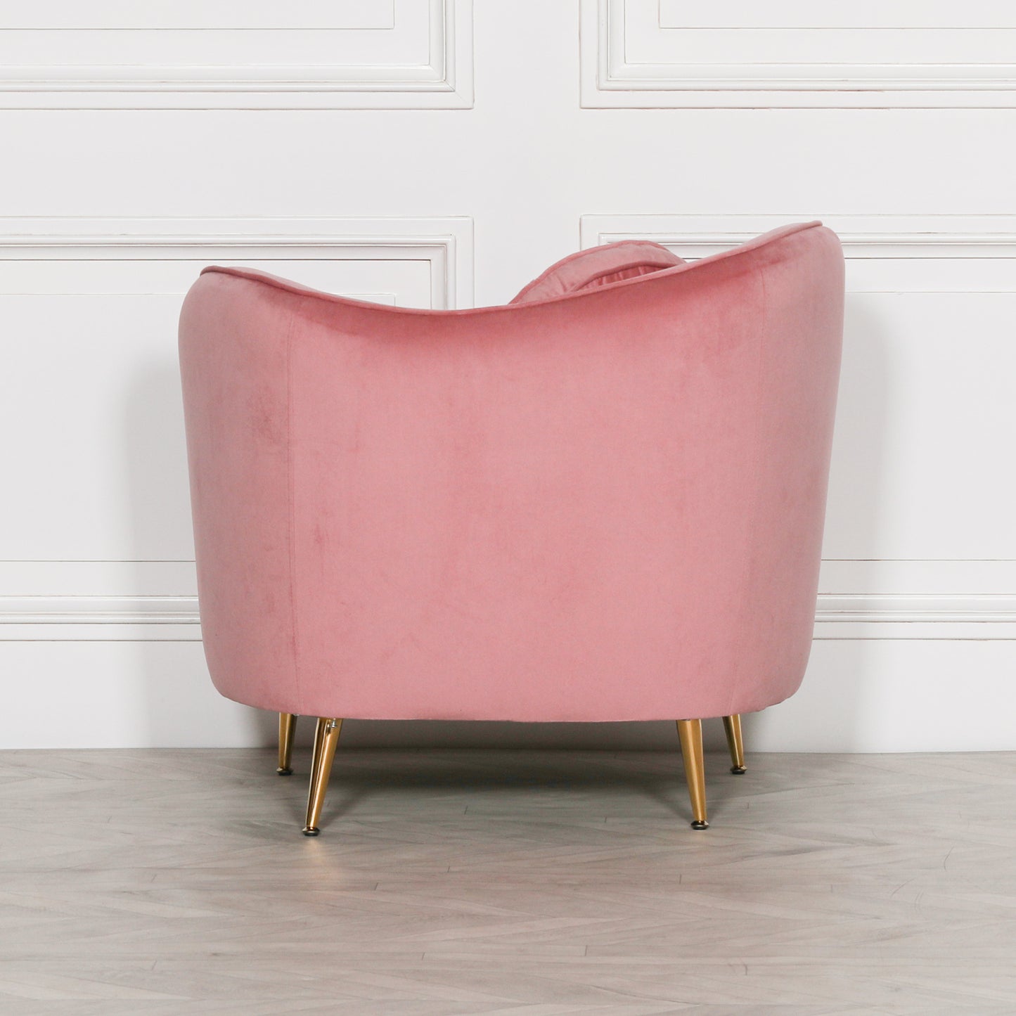 Pink Velvet Armchair Accent Chair with Cushion - AV329