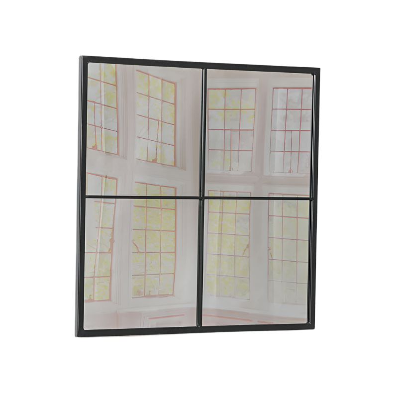 Black Metal 60cm Window Mirror - MWA813