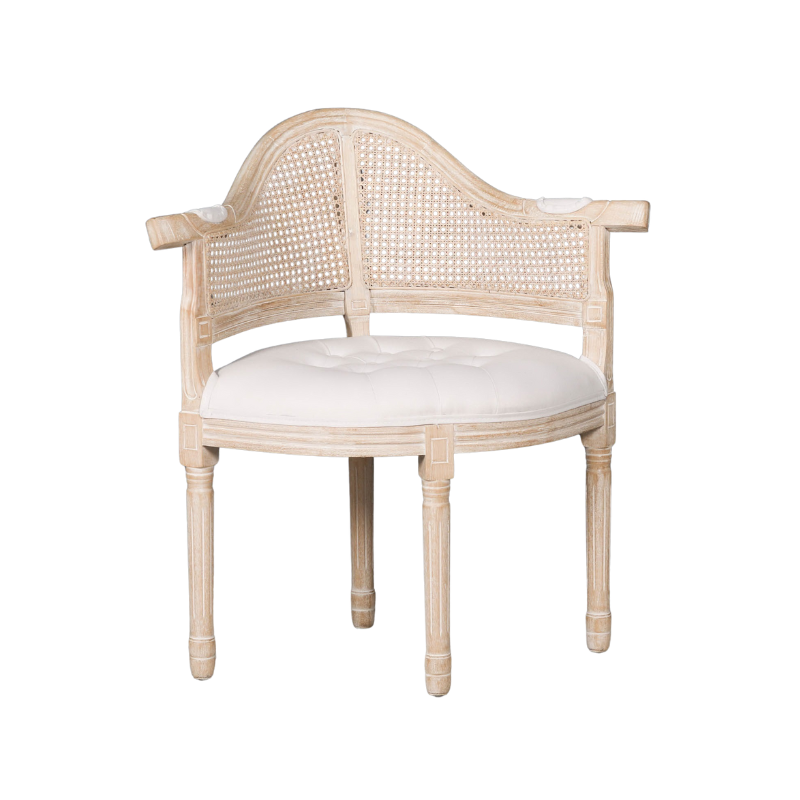Handcrafted Wooden Louis Upholstered Corner Chair – WDC887