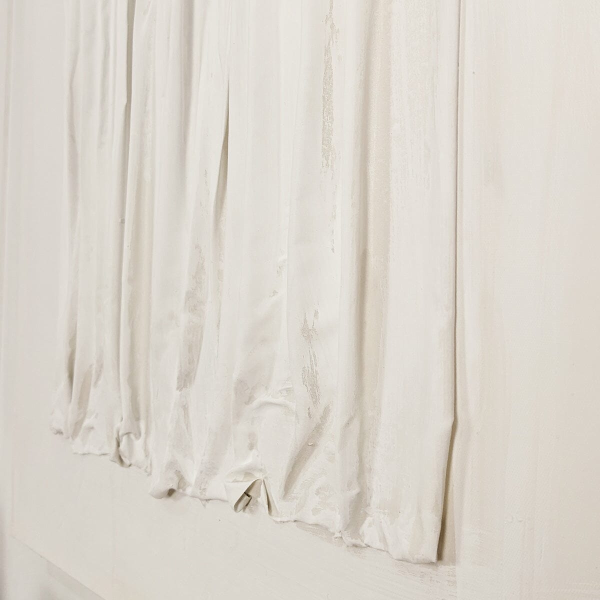 Wren White Textured Abstract Lines Canvas Wall Art - White Bear Furnishings